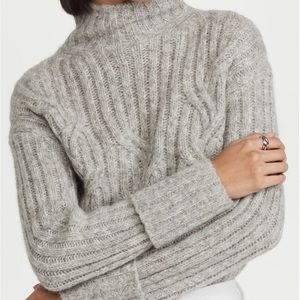 Vince Mirrored Cable Turtleneck